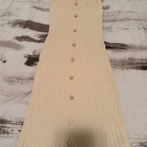 SHEIN Cream Textured Knit dress